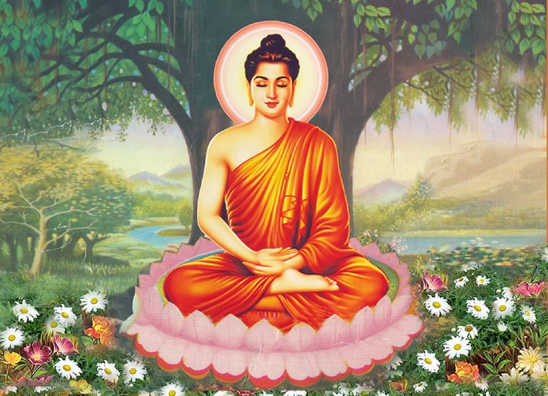 Phật Thích Ca đại diện cho hiện tại và là người sáng tạo ra đạo Phật