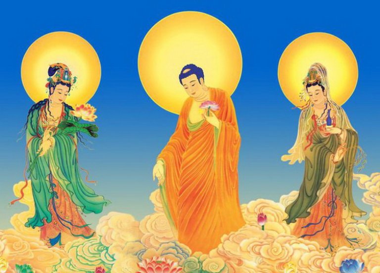 Tây Phương Tam Thánh Phật là những vị Phật đứng đầu trong cõi Tịnh Độ